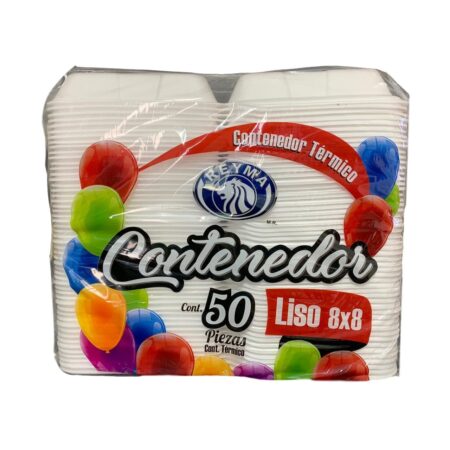 Plato liso 8×8 de 10 pzas